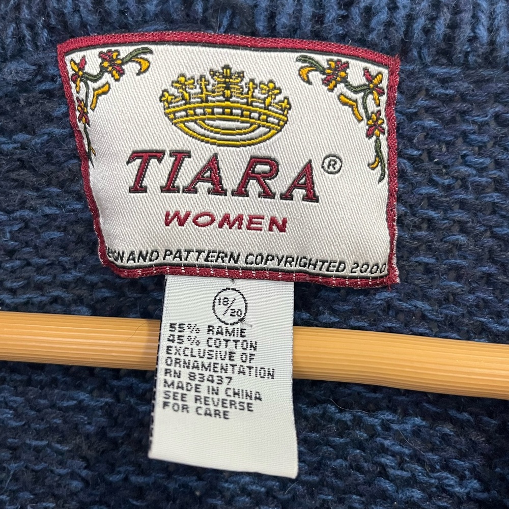 Tiara Festive Blue Sweater Vest - Picture 8 of 11